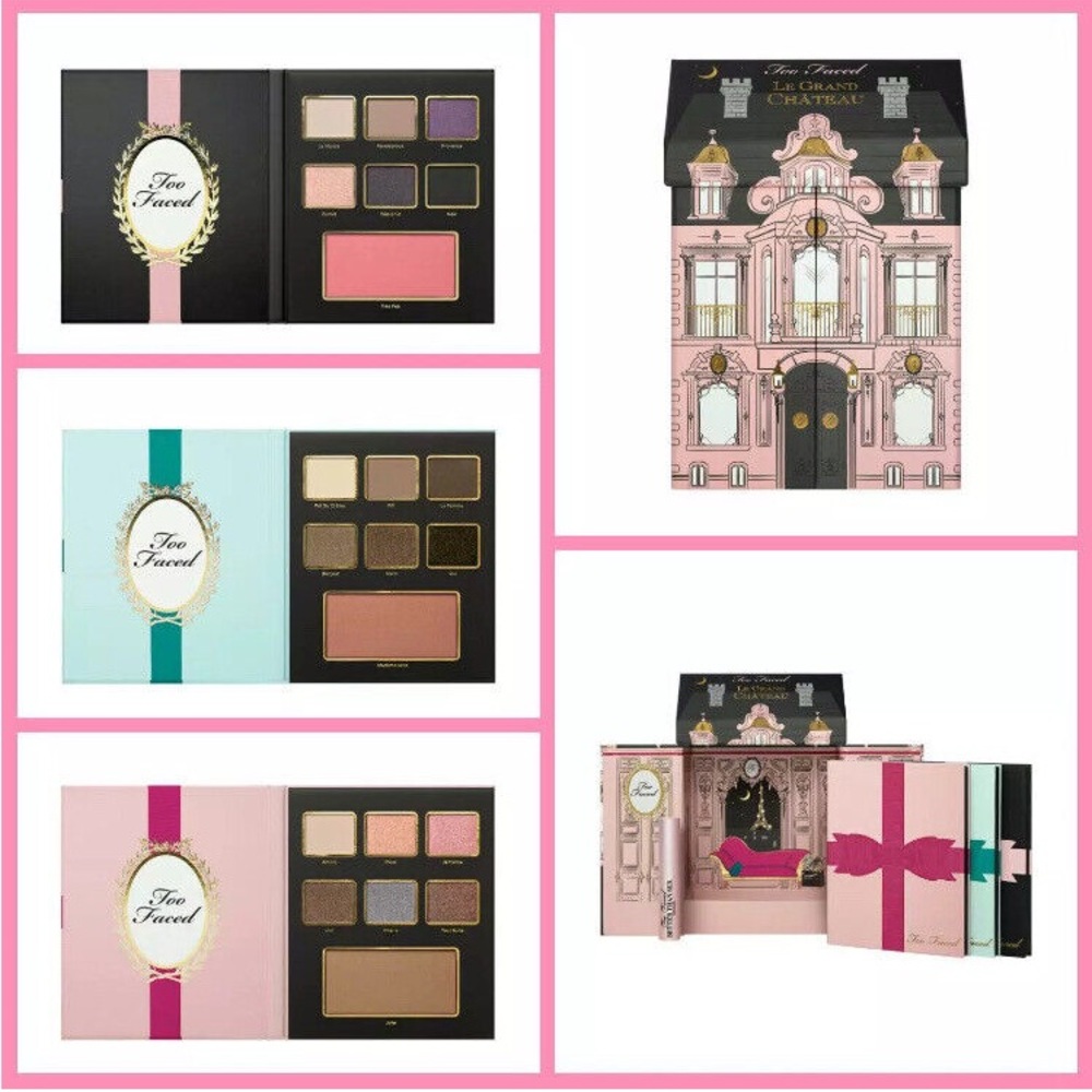 Too Faced LE GRAND CHÂTEAU KIT 3 Palettes & Mascara NEW IN BOX